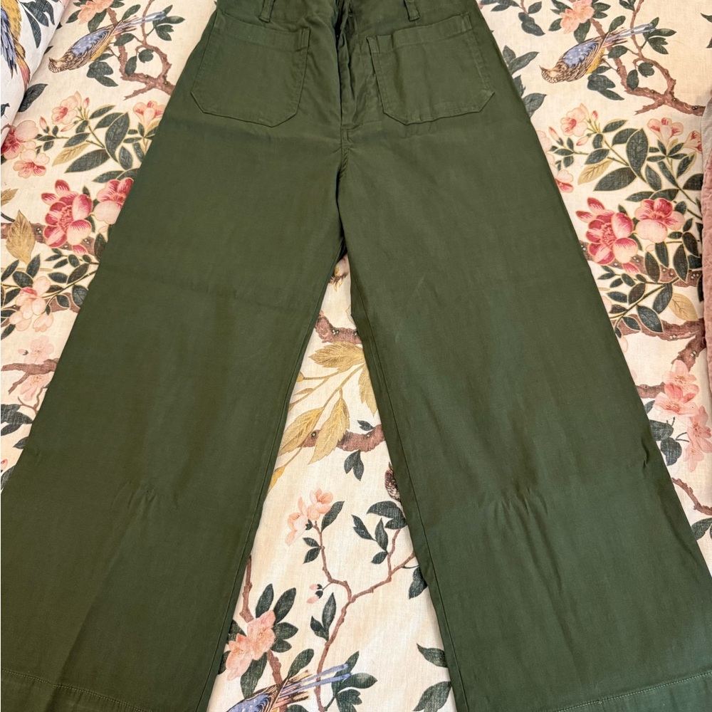 Anthropologie Maeve Forest Green Trousers